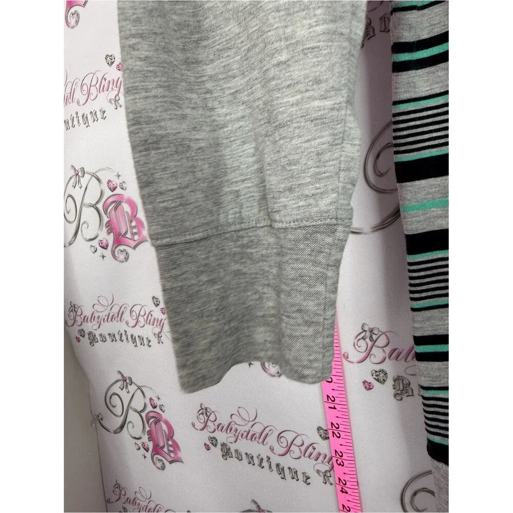 Nike sweater hoodie Grey, Black & Teal Striped Zip Hoodie with Neon Yellow Logo